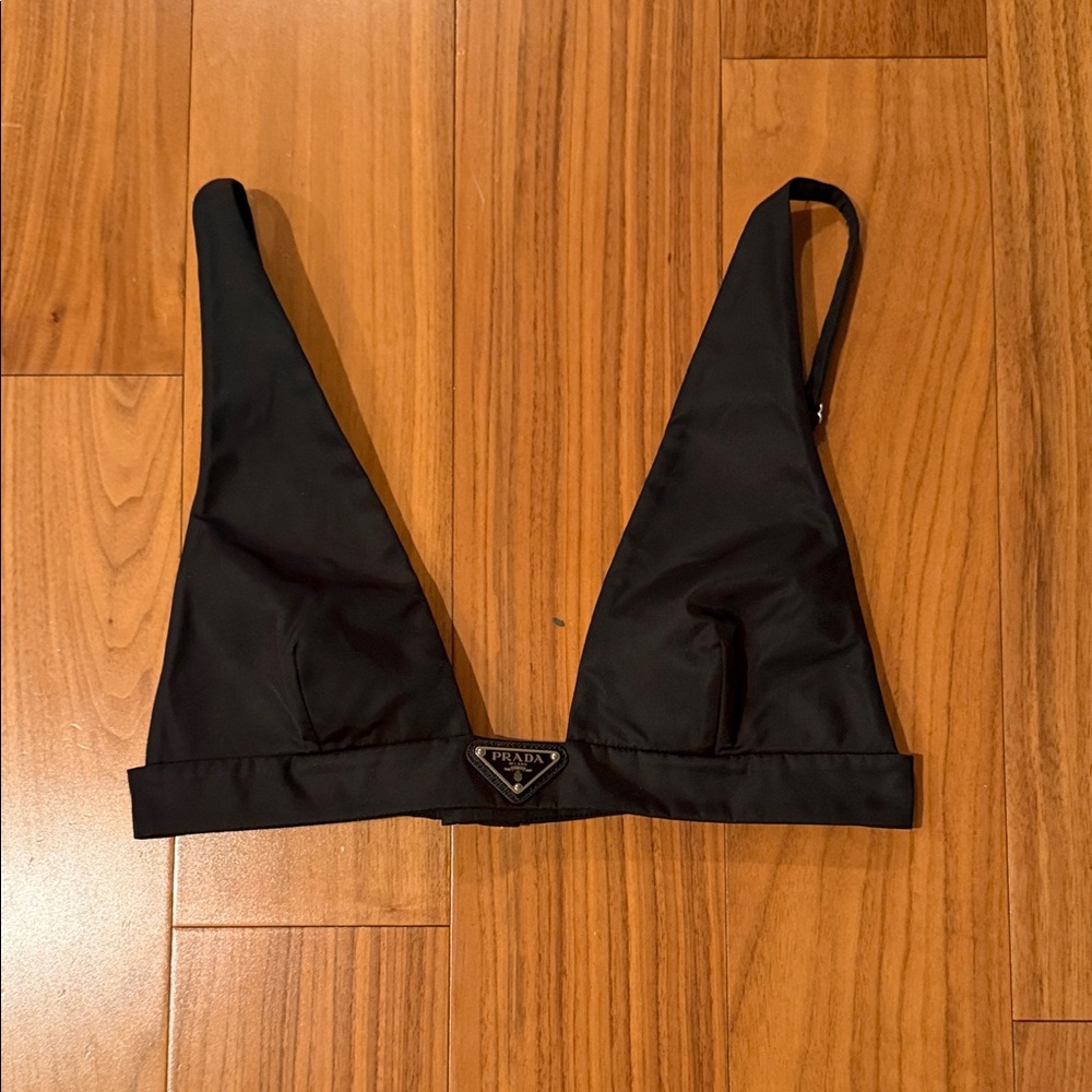 Prada Elegant Black Bikini Top